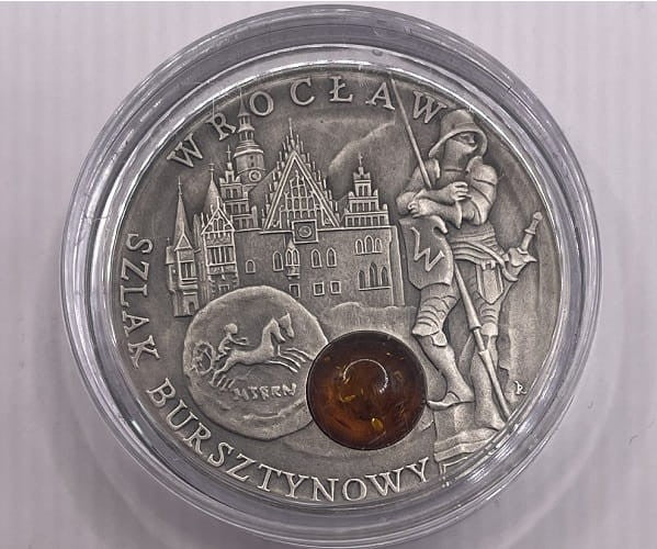 Moneta 1 dolar Szlak bursztynowy Wrocław 2009 r.