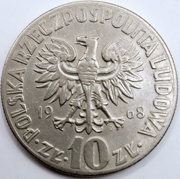 Moneta 10 zł Mikołaj Kopernik 1968