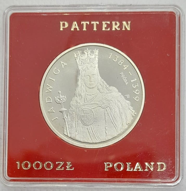 Moneta 1000 zł Jadwiga Andegaweńska próba 1988 r.