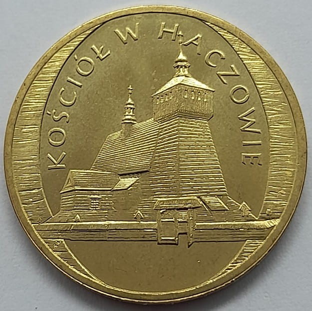 Moneta 2 zł Kościół w Haczowie 2006