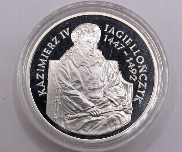 Moneta 200000 zł Kazimierz IV Jagiellończyk półpostać 1993 r.