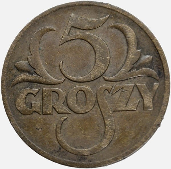 Moneta 5 groszy 1938
