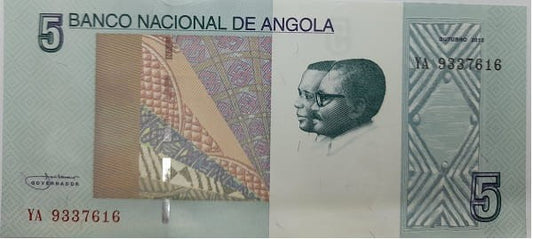 Angola banknot  5 Kwanzas  2012 r. UNC