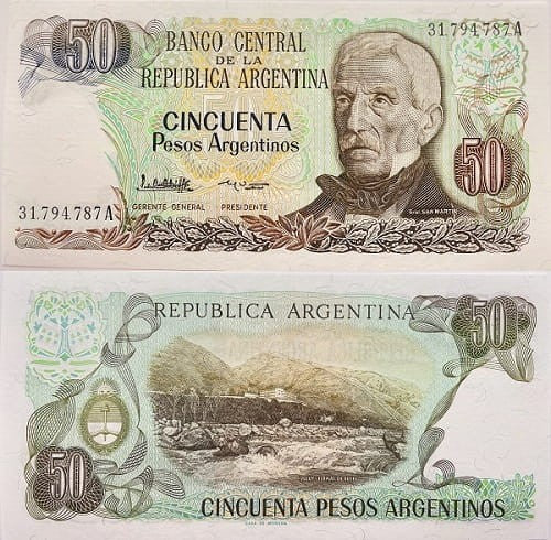Argentyna banknot  50 pesos UNC