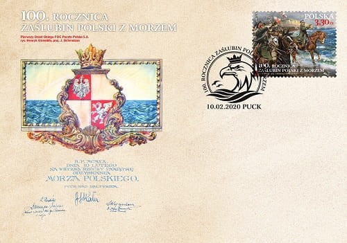 Koperta FDC 100. rocznica zaślubin Polski z morzem 2020 5035