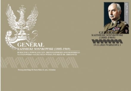 Koperta FDC gen Kazimierz Sosnkowski 2023