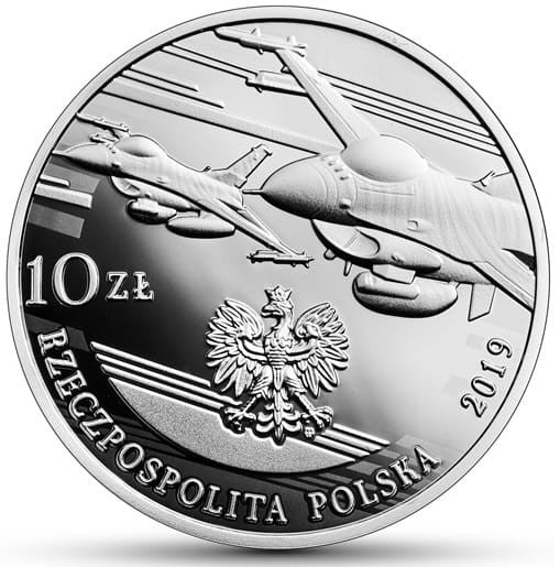 Moneta 10 zł  100-lecie Polskiego lotnictwa wojskowego 2019 r.