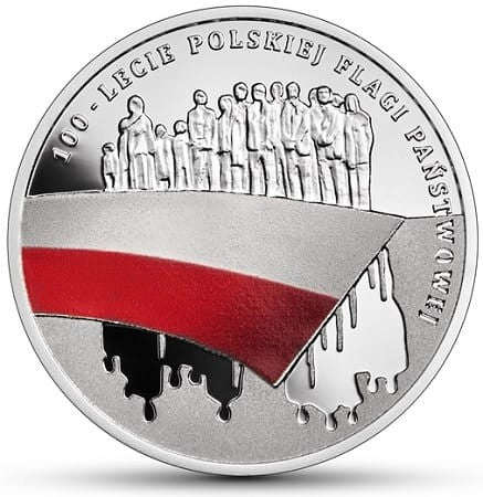 Moneta 10 zł 100-lecie Polskiej Flagi Państwowej 2019 r.
