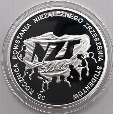 Moneta 10 zł 30. rocz. powstania NZS  2011