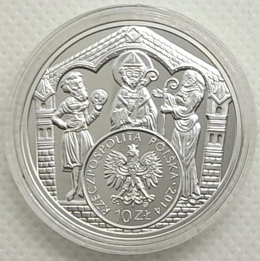 Moneta 10 zł Brakteat Mieszka III 2014 r.