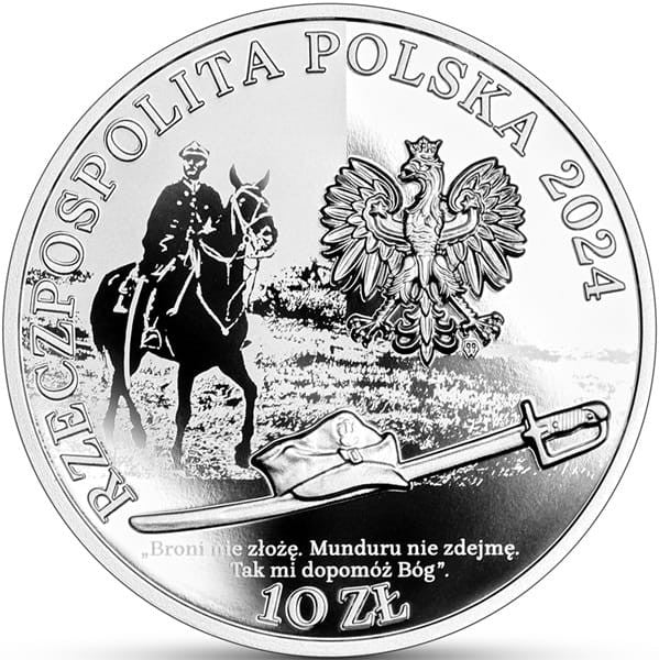 Moneta 10 zł mjr Henryk Dobrzański Hubal 2024