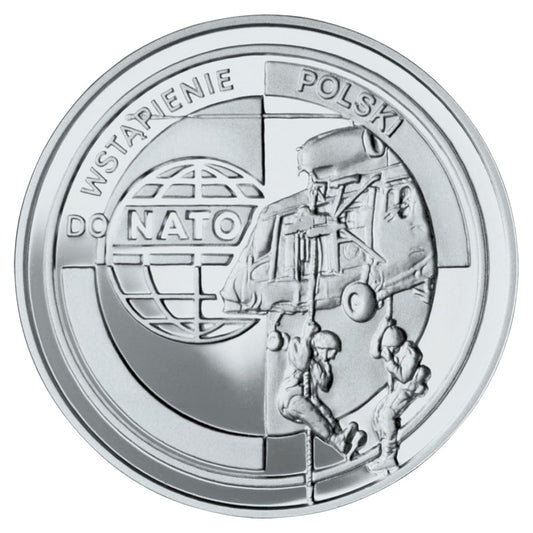 Moneta 10 zł Wejście Polski do NATO 1999 r.