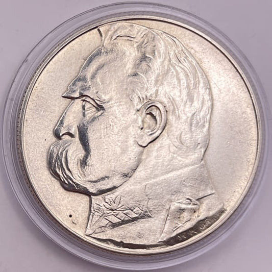 Moneta 10 złotych 1937 r. Józef Piłsudski stan 2