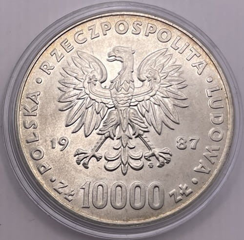 Moneta 10000 zł Jan Paweł II 1987