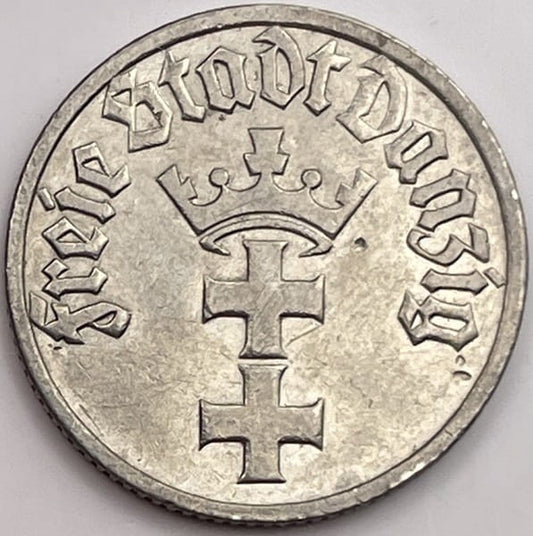 Moneta 1/2 guldena 1932 r. Wolne Miasto Gdańsk stan 3