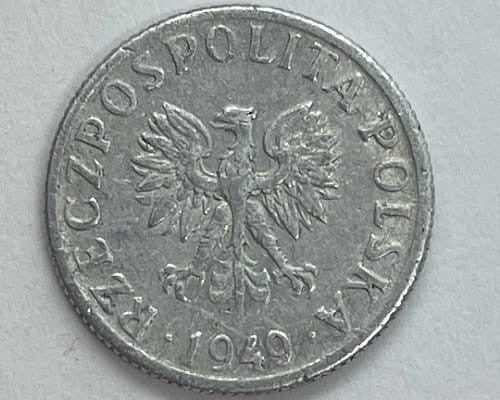 Moneta 2 grosze 1949 r. z obiegu