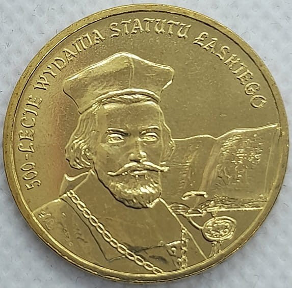 Moneta 2 zł 500-lecie wydania Statutu Łaskiego 2006