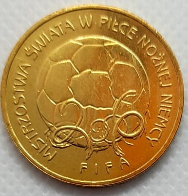 Moneta 2 zł MŚ w piłce nożnej Niemcy 2006