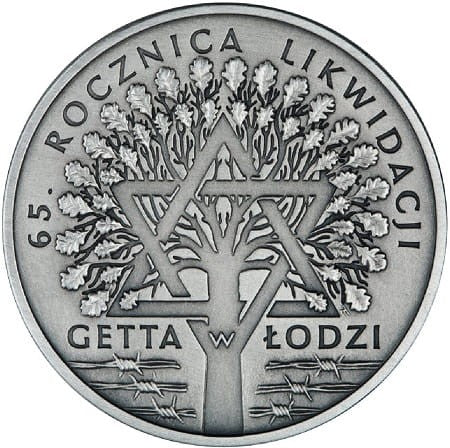 Moneta 20 zł 65 rocznica likwidacji Getta w Łodzi 2009