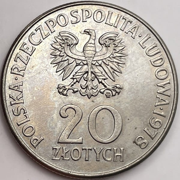 Moneta 20 zł Interkosmos Pierwszy Polak w Kosmosie 1978