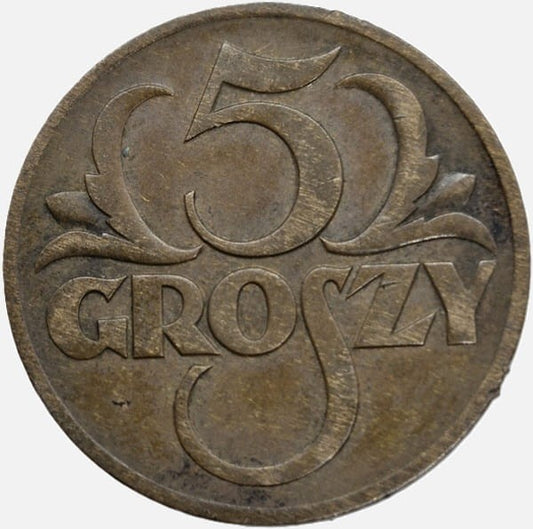 Moneta 5 groszy 1938