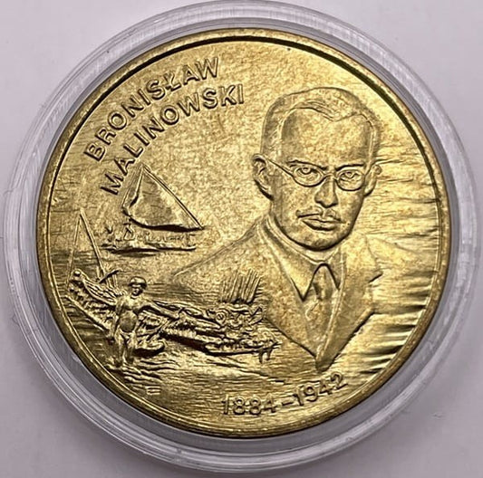 Moneta  2 zł Bronisław Malinowski 2002