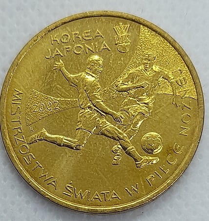 Moneta 2 zł Mistrzostwa Świata Korea - Japonia 2002