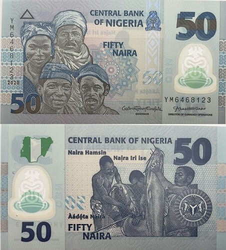 Nigeria banknot 50 Naira 2020